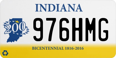 IN license plate 976HMG