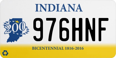 IN license plate 976HNF