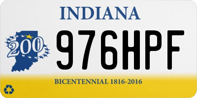 IN license plate 976HPF