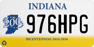 IN license plate 976HPG