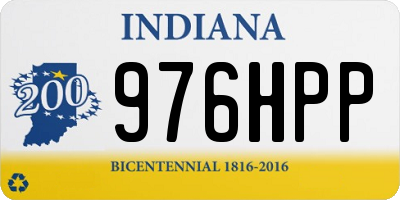 IN license plate 976HPP
