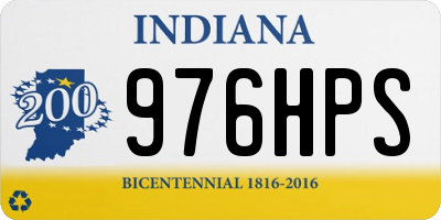IN license plate 976HPS