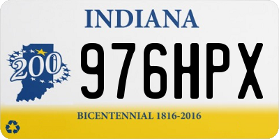 IN license plate 976HPX