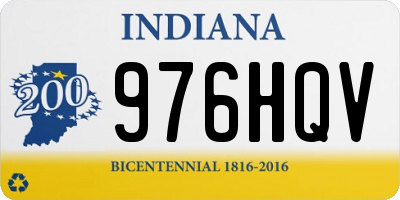 IN license plate 976HQV