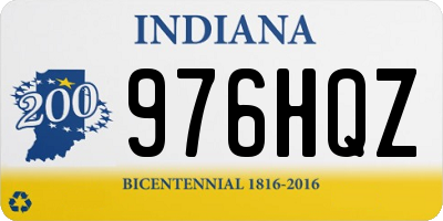 IN license plate 976HQZ