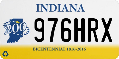 IN license plate 976HRX