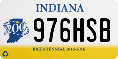 IN license plate 976HSB
