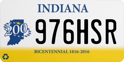 IN license plate 976HSR