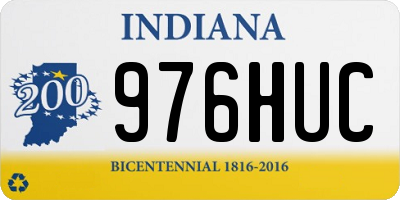 IN license plate 976HUC