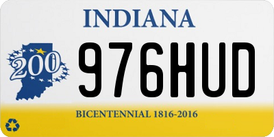 IN license plate 976HUD