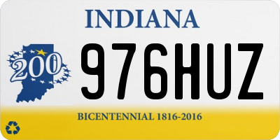 IN license plate 976HUZ
