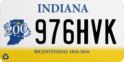 IN license plate 976HVK