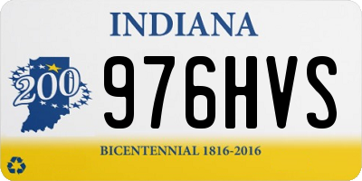 IN license plate 976HVS