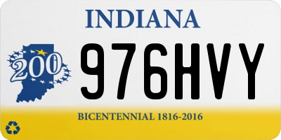 IN license plate 976HVY