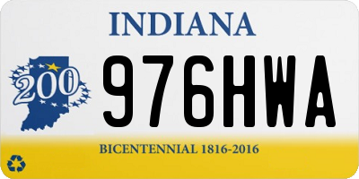IN license plate 976HWA