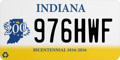 IN license plate 976HWF