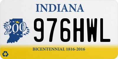 IN license plate 976HWL