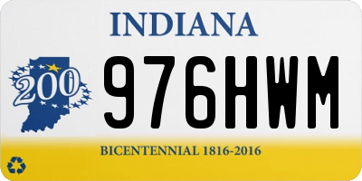 IN license plate 976HWM