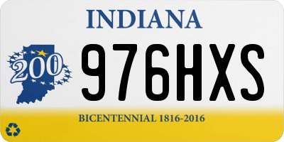 IN license plate 976HXS