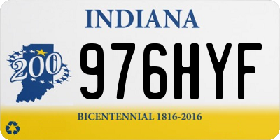 IN license plate 976HYF