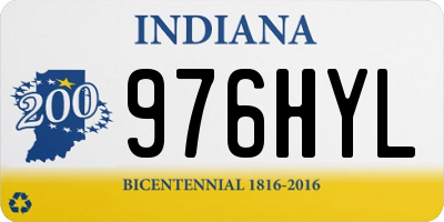 IN license plate 976HYL
