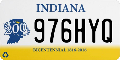 IN license plate 976HYQ