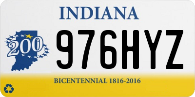 IN license plate 976HYZ