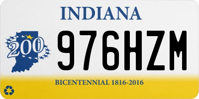 IN license plate 976HZM