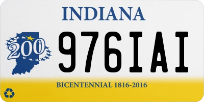 IN license plate 976IAI