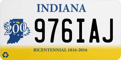 IN license plate 976IAJ