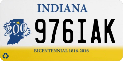 IN license plate 976IAK