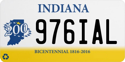 IN license plate 976IAL
