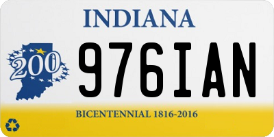 IN license plate 976IAN