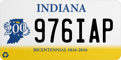 IN license plate 976IAP
