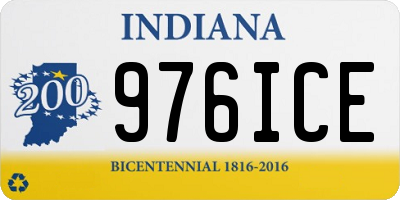 IN license plate 976ICE