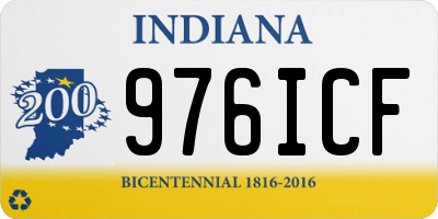 IN license plate 976ICF