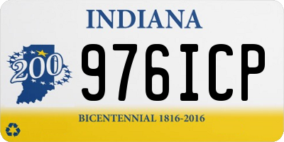 IN license plate 976ICP