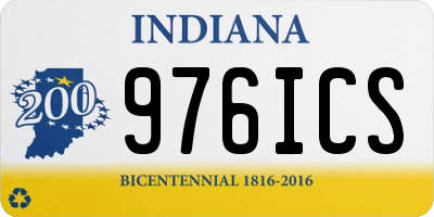 IN license plate 976ICS