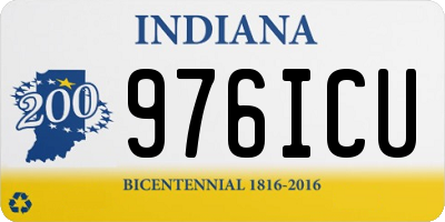 IN license plate 976ICU