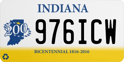 IN license plate 976ICW