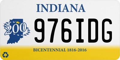 IN license plate 976IDG