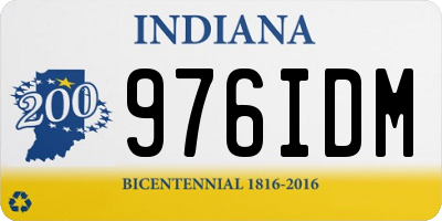IN license plate 976IDM