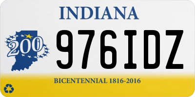 IN license plate 976IDZ