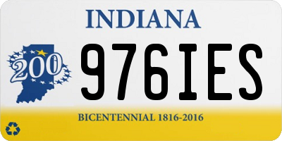 IN license plate 976IES