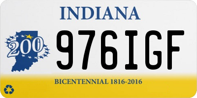 IN license plate 976IGF