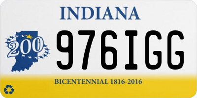 IN license plate 976IGG
