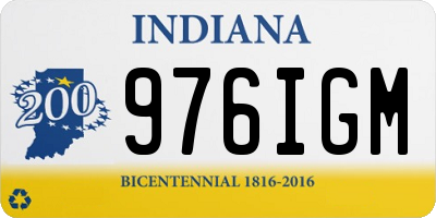IN license plate 976IGM