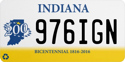 IN license plate 976IGN