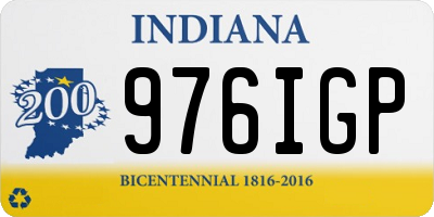 IN license plate 976IGP