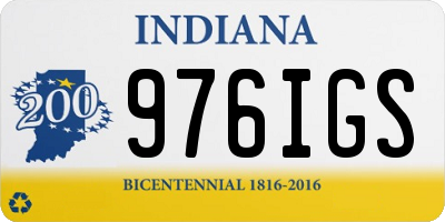 IN license plate 976IGS